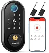 Smart Lock, SMONET Fingerprint Door Lock Smart Deadbolt Keyless Entry - Electronic Digital Keypad...