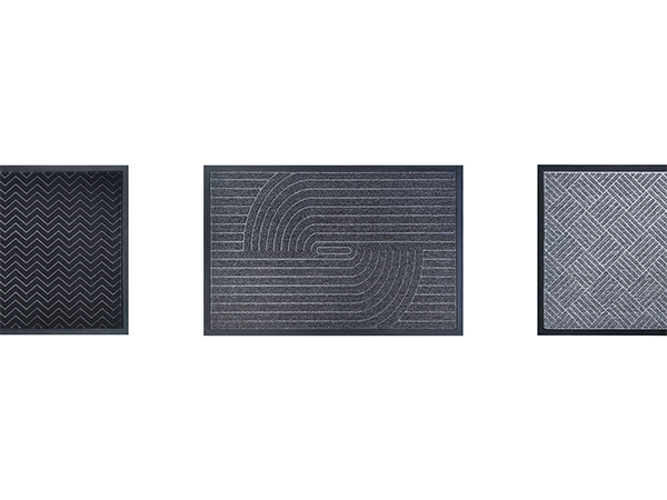Door mat design display: fold line, nebula and woven