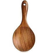 Wooden Rice Serving Spoon, 17.8cm Non-stick Rice Paddle Kitchen Utensil for Rice, Potato, Salads