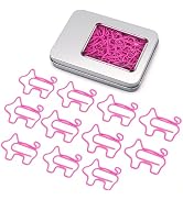 Haowuliao 60 Pink Pig Paper Clips Bookmarks, Pig Office Supplies Bulk Gifts for Women