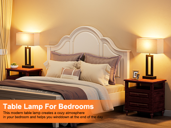 bedside lamps set of 2