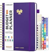 Soomeet Budget Planner - 7" x 10" Monthly Bill Organizer with Pockets, Undated Finance Planner wi...