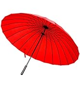 Meichoon Umbrella for Rain Fashion Large Size 24 Ribs Long Handle Straight Anti-UV Sun Windproof ...