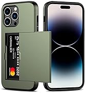Nvollnoe for iPhone 14 Pro Max Case with Card Holder Heavy Duty Protective Dual Layer Shockproof ...