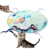 Wortade Hide and Seek Cat Toys with Moving Concealed Feathers, Interactive Cat Toys Rechargeable,...