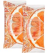 Face Wipes | Vitamin C Facial Cleansing and Gentle Make Up Remover Wipes - 2 Pack (50 Count Each)...
