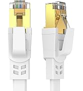 Qiuean Cat 8 Ethernet Cable 1.5 ft 2Pack, High Speed Internet Cable with 40Gbps 2000Mhz, Shielded...