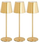 uuffoo 3 Pack Cordless Table Lamp Rechargeable Battery Operated Lights Touch Control LED Portable...