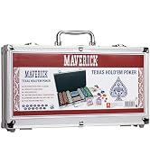 Maverick Texas Hold 'Em Poker Set with Aluminum Case, 300 11 Gram Casino Poker Chips, 2 Decks of ...