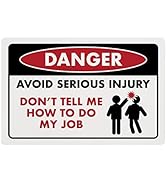 Funny Sign - Danger Avoid Serious... 8" x 12" Plastic Sign, Man Cave Decor, Funny Office Decor, B...