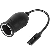 SinLoon USB C to Cigarette Lighter Adapter,9V USB Type-C Female Plug to Cigarette Lighter Adapter...