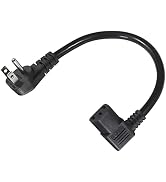 90 Degree Computer Power Cord Right Angle - 1FT Flat Plug NEMA 5-15 Plug to IEC C13 Power Cord,Un...