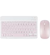 Wireless Bluetooth Keyboard and Mouse Combo, Ultra-Thin 2.4 GHz Wireless Keyboard and Mouse for i...