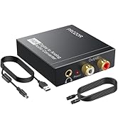 PROZOR 192KHz Digital to Analog Audio Converter DAC Digital SPDIF Optical to Analog L/R RCA Conve...