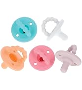 Nuby Silicone Softees Pacifier and Teethers - (5-Pack) Silicone Baby Pacifiers and Teethers - 0+ ...