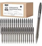 Sikao Gray Pens Bulk | 60 Pack Durawrite Retractable Ballpoint Smooth Writing | Ball Point Click ...