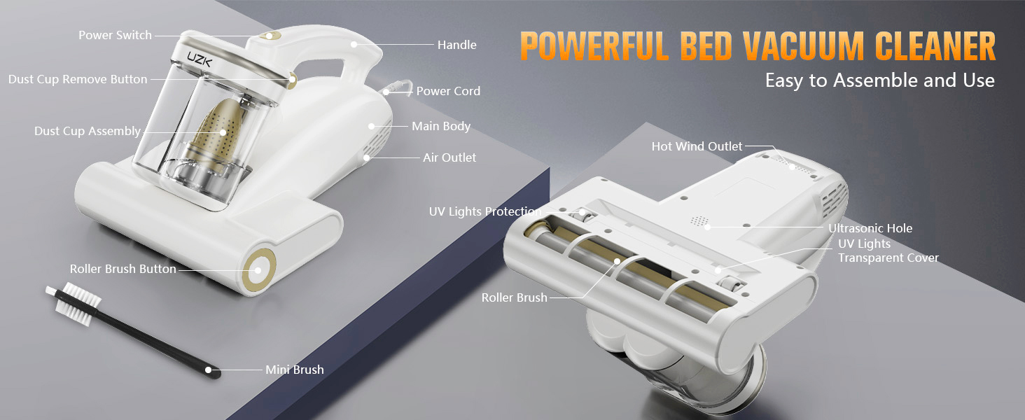 bed vacuum cleaner uv sanitizing