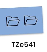 Brother Genuine P-touch TZe541 Label Tape in cardboard pack: Black on Blue 18mm