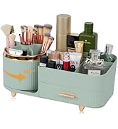 Zufudo Makeup Organizer Countertop with Drawers 360 Rotating Makeup Brush Holder Large Capacity S...