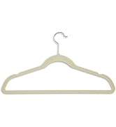Honey-Can-Do HNG-01051 Ultra Thin Non-Slip Velvet Hangers, 20-Pack, Ivory
