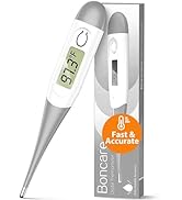 Boncare 10 Seconds Digital Thermometer for Adults and Kids - Accurate & Safe Rectal Thermometer f...