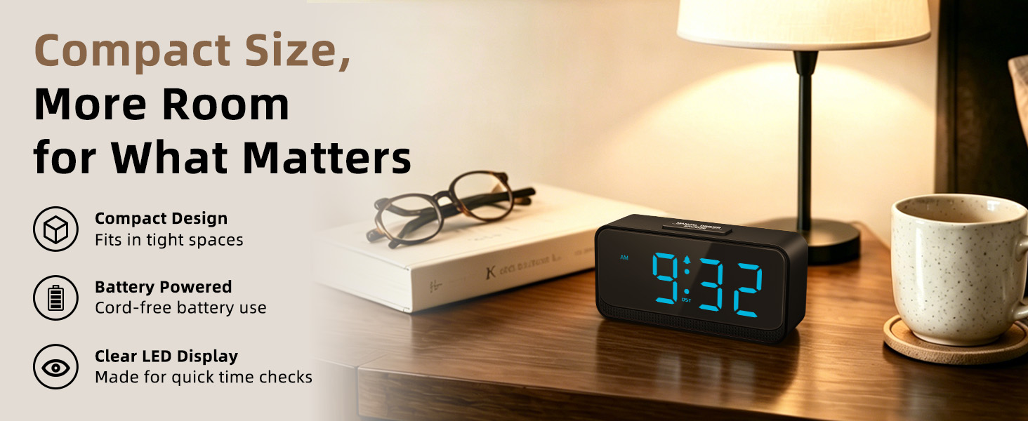 battery operated alarm clock