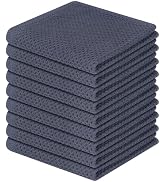 Homaxy 100% Cotton Waffle Weave Kitchen Dish Cloths, 9-Pack Ultra Soft Absorbent Dish Towels, Qui...