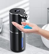 Fachixy Automatic Soap Dispenser with Digital Display,Rechargeable Wall Mounted Touchless Soap Di...