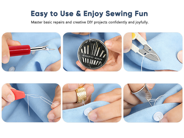230pcs Cute Sewing Supplies Kit with Premium Scissors