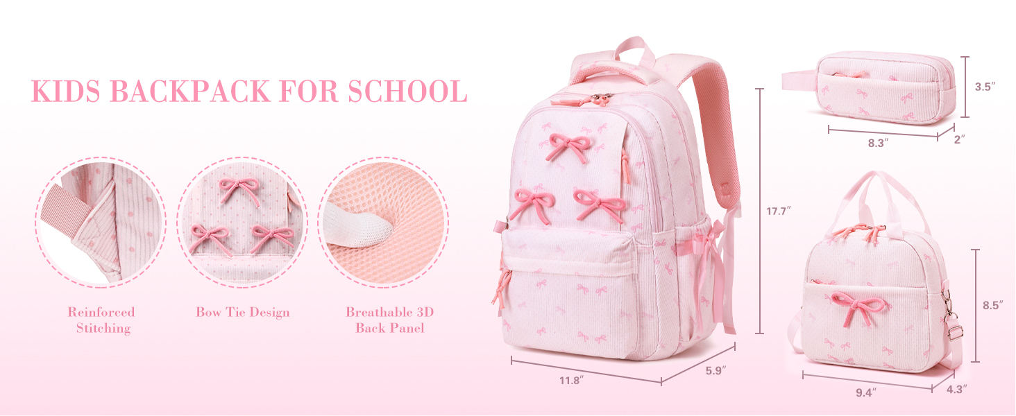 bow backpack for girls
