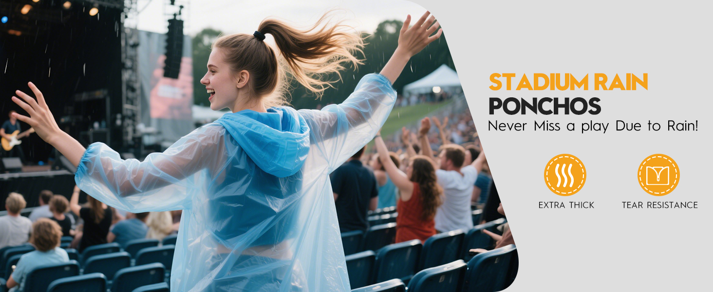Ideal for Outdoor Events - Stay dry at concerts, camping trips, or soccer games without the bulk.
