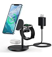 3 in 1 Wireless Charging Station for Apple Device, Standard 15W Fast Wireless Mag-Safe Charger St...
