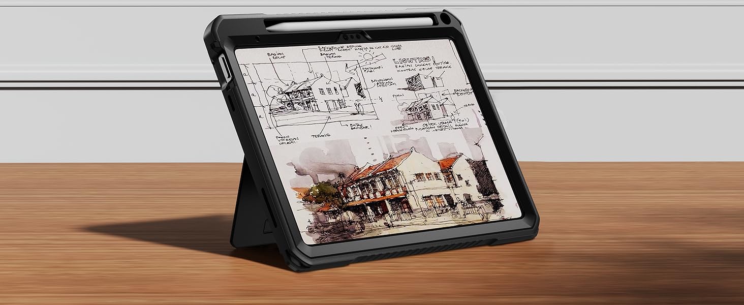 Dexnor for iPad (A16) 11th/10th Generation Case built in Pencil Holder