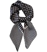 Rcrawica Women's Silk Feeling Square Scarf,27.5 * 27.5 Inches | Classic Polka Dot Satin Scarf for...