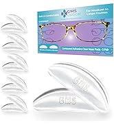 GMS Optical 1.8mm Reg-Thick/19mm Long - Anti-Slip Adhesive Contoured Silicone Nose Pads for Glass...