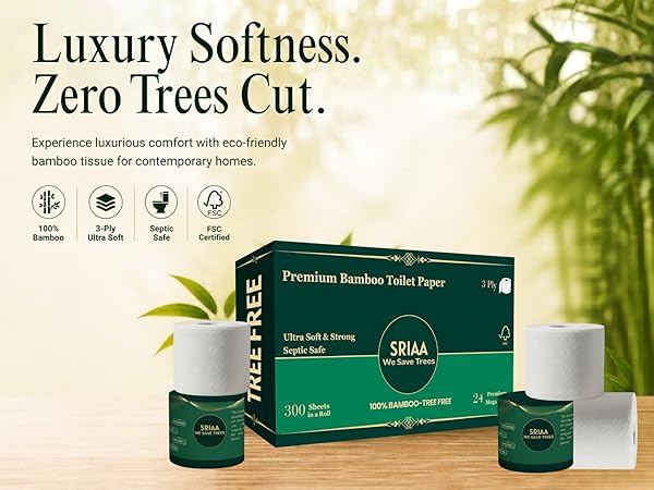 Premium Bamboo Toilet Paper