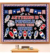 AnyDesign 88 Pcs 4th of July Popsicle Bulletin Board Decoration 250th Anniversary Red Blue Patrio...