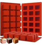 Wilewir 3Pcs Square Cube Cake Silicone Mold, 1.4" x 1.4" x 1.4" 3D Square Silicone Chocolate Mold...