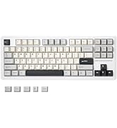 YUNZII YZ87 75% Gasket Mechanical Keyboard,TKL Wireless Hot Swappable Bluetooth Gaming Keyboard w...