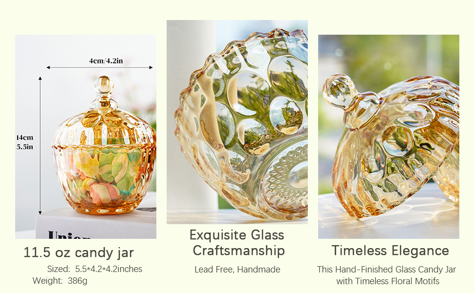 Glass candy jar