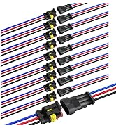 Nilight 3Pin Electrical Wire Connectors Male and Female Plug Socket Quick Disconnect Waterproof P...