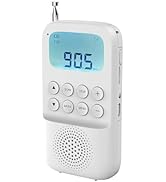 SEMIER Digital AM FM Walkman Radio with Bluetooth, Portable Rechargeable Transistor Radio with Al...