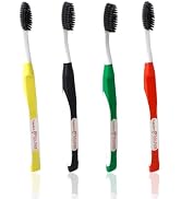 DUJINDENT Dolphin Charcoal Toothbrush Extra Soft Bristle Manual Soft Long Flossing, Ultra Clean T...