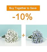Yastouay 12 PCS White Babys Breath Artificial Flowers & 12 PCS Blue Babys Breath Artificial Flowers