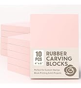 Rubber Linoleum Blocks for Printmaking: 10Pcs 4