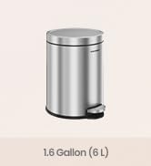 SONGMICS Bathroom Trash Can, 1.6 Gallon (6 L) Small Toilet Garbage Bin with Lid, Soft-Close, Stai...