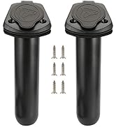 Anndason 2 Pcs Kayak Deck Plastic Flush Mount Fishing Boat Rod Holders and Cap Cover, Fishing Tac...