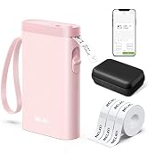 Nelko Label Maker Machine with Tape, P21 Bluetooth Label Printer with 3 Tapes & Case, Wireless Mi...