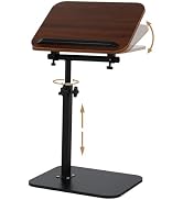 comfoyar C Shaped TV Tray for Couch, Adjustable Height Side Table with 360° Swivel 180° Flip for ...