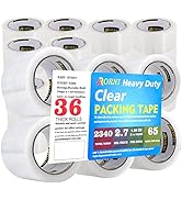 APORNI Clear Packing Tape Heavy Duty Refill Rolls Sealing Great for Packing Box Shipping and Movi...
